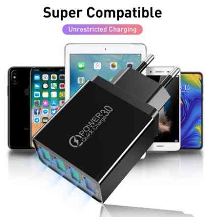 Быстрая зарядка на 4 USB порта USB Quick Charge 3,0 Киев