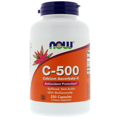 Вітамін Now Foods Аскорбат кальцію C-500, Calcium Ascorbate Capsules, 250 капс (NOW-00677) Вінниця - фото 1