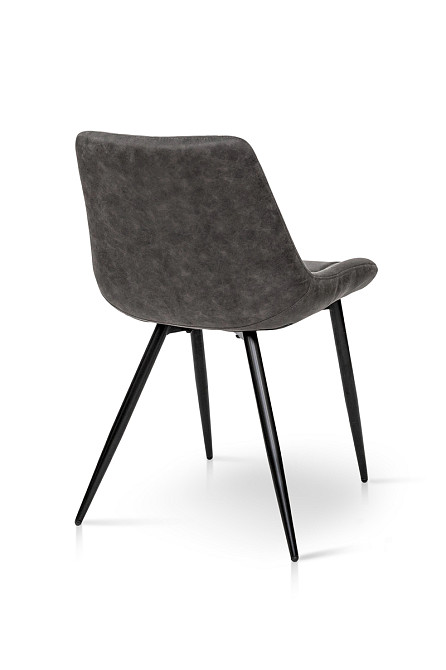 Стілець Крокус чорний / мікрофібра сірий кварц Київ - фото 2