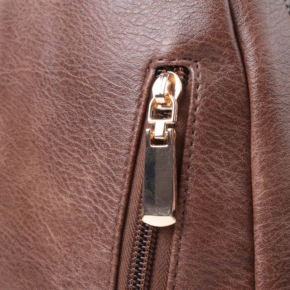 Модна жіноча сумка з однією лямкою через плече з екошкіри Vintage 22760 Коричневий Київ - фото 5