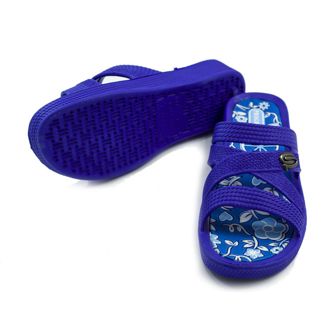 Женские шлепанцы на платформе,  антибактериальная стелька (36,37,38,39) Синий W2604020-2 Одесса - изображение 5