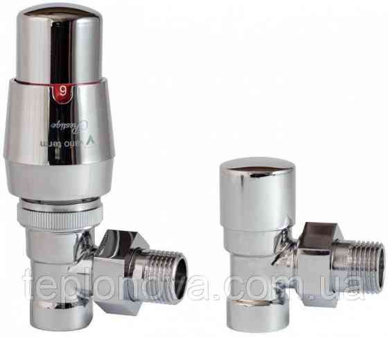 Комплект вентилів термостатичний Vario Term ROYAL, кутовий, хром. Чернівці