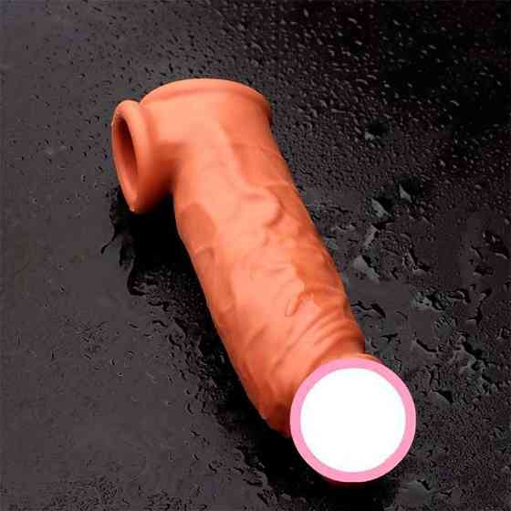 Насадка на пеніс із фіксацією мошонки "Toyfa XLover" - Тілесний Вінниця