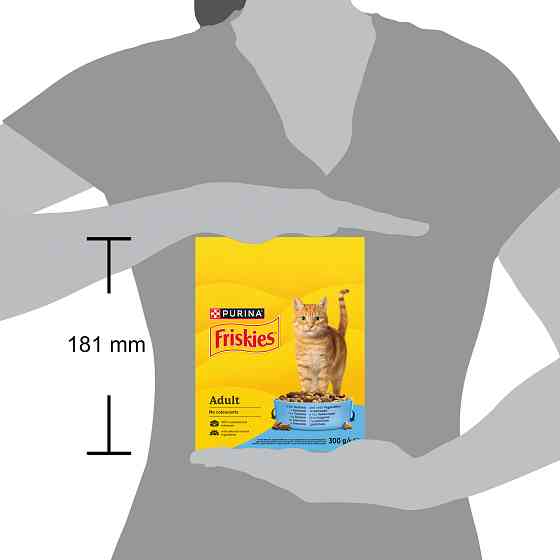 Сухий корм FRISKIES для дорослих котів, з лососем та овочами, 300 г Київ