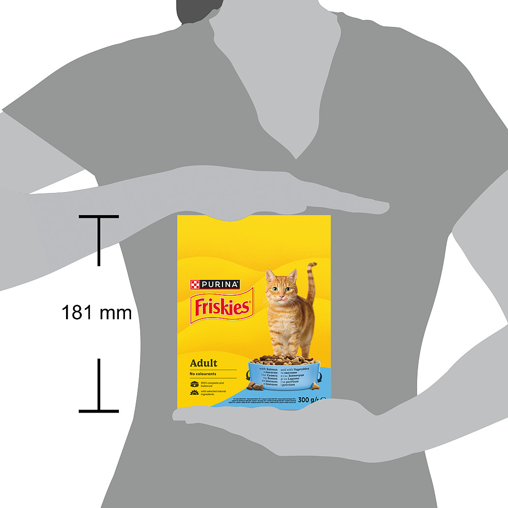 Сухой корм FRISKIES для взрослых кошек, с лососем и овощами, 300 г Киев - изображение 4