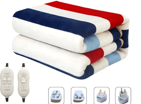 Электропростынь electric blanket 150*120 клетчатая серая Київ