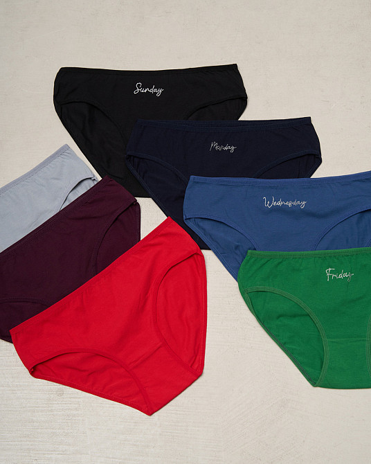 Набір жіночих трусиків тижнів батал у рубчик 7 шт Nicoletta 724160 5XL Київ - фото 4