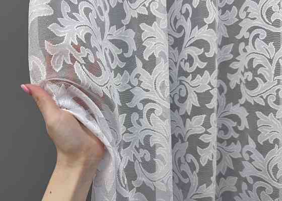 Тюль VR-Textil 639т Жакард Преміум Білий 400х250 см (42-0953) Київ