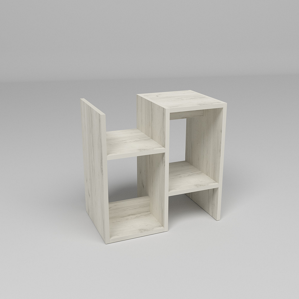 Тумба прикроватная S-1, Дуб Крафт Білий, 500/300/500 Львов - изображение 4