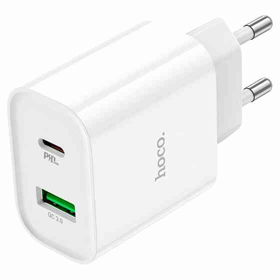 Мережевий зарядний пристрій HOCO C80A Plus Rapido PD20W+QC3.0 charger White Киев