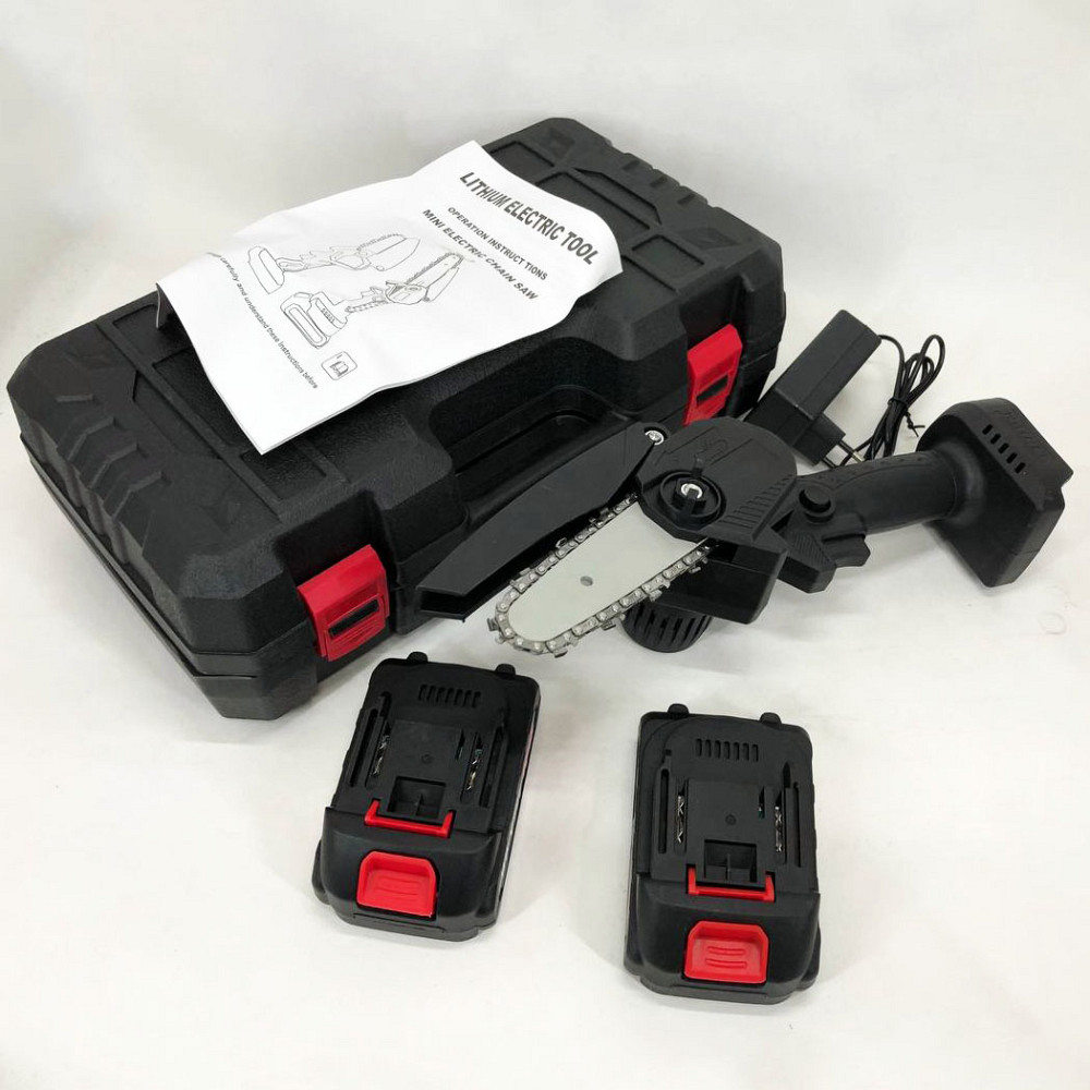 Електро пила на акумуляторі 10, Ланцюгова міні-пила для ремонту, Міні-пилка-сучкоріз CV-74 Львів - фото 5