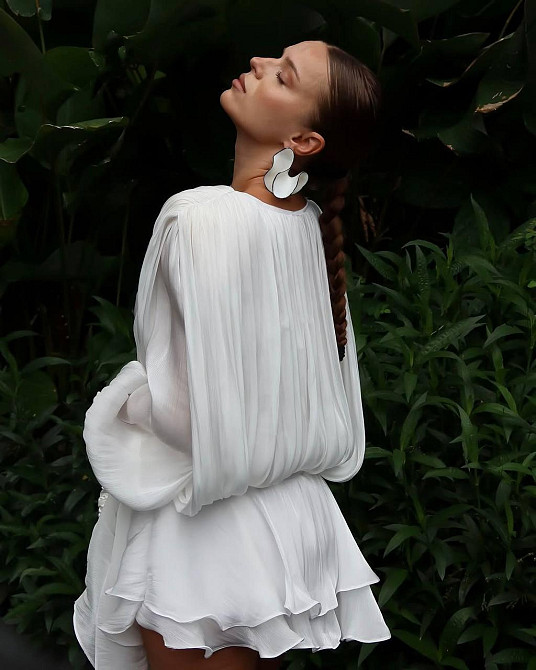 Женское легкое платье с объемной драпировкой шелк армани Одесса - изображение 1