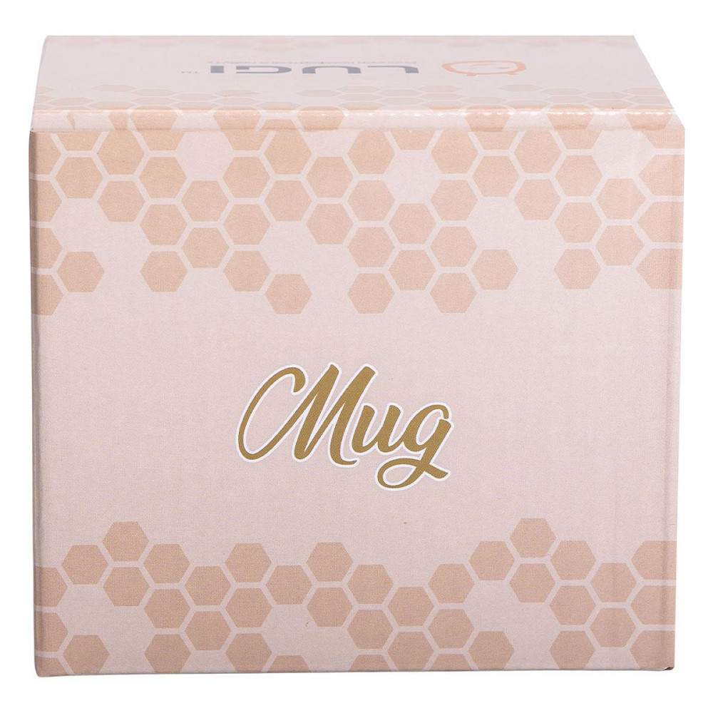 Кремова фарфоровая кружка з золотим ободком 320 мл Київ - фото 1