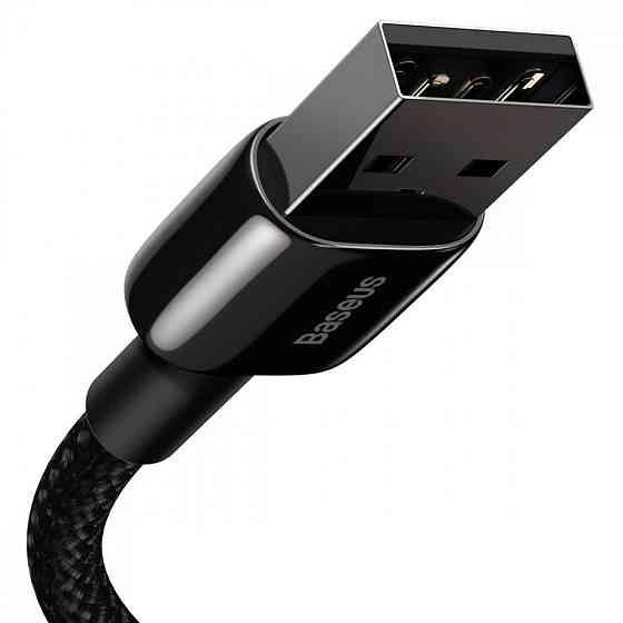 Кабель Baseus Tungsten Gold Fast Charging Lightning 2.4A 1м чорний Львів