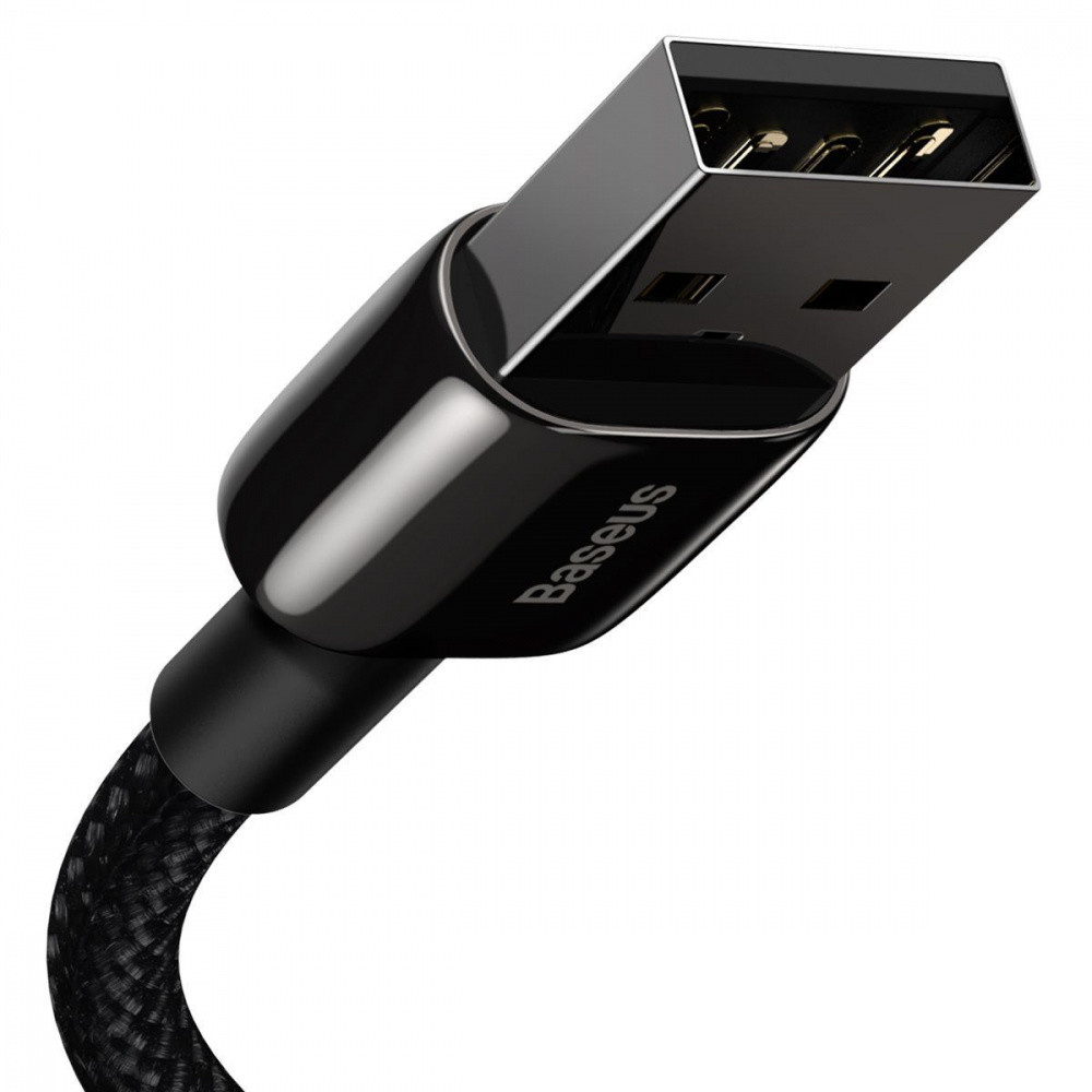 Кабель Baseus Tungsten Gold Fast Charging Lightning 2.4A 1м чорний Львів - фото 6