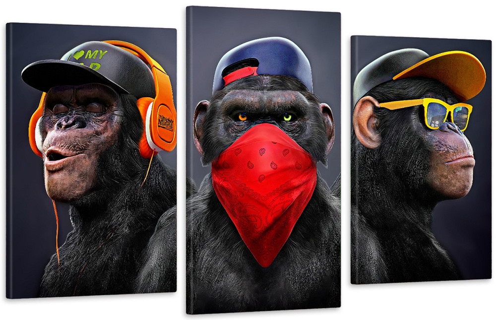 Модульная картина в гостиную / спальню Мавпи Art-612_3 70x130 см Киев - изображение 1