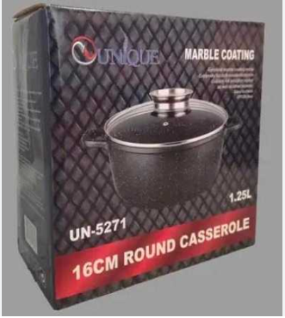 Казан чёрный со крышкой UNIQUE UN-5272 (18см и 1.7 л) Киев - изображение 8