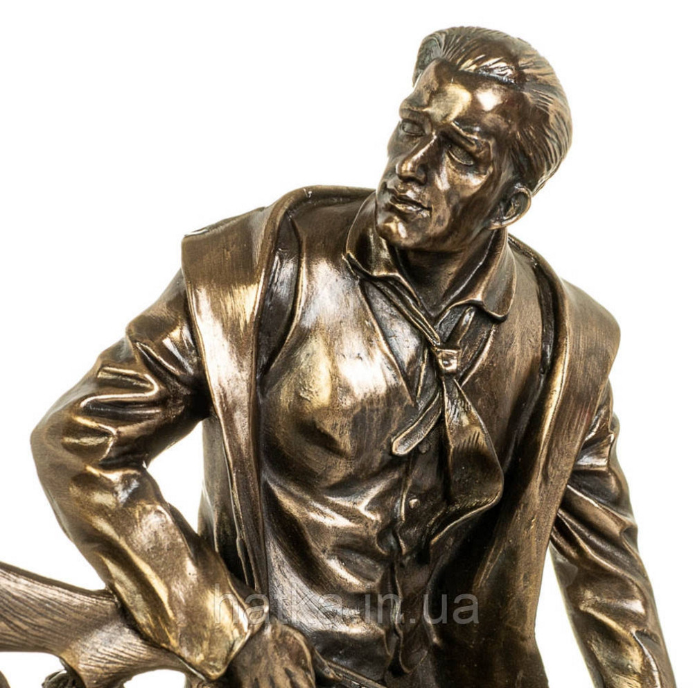 Статуэтка Veronese Охотник с ружьем 24,2х16х12 см подарок охотнику полистоун с бронзовым покрытием 68082A1 Киев - изображение 4