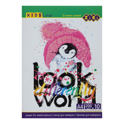 Папір для малювання ZiBi для акварелі A4 10 аркушів 200 гр/м² (ZB.1980) Вінниця - фото 2