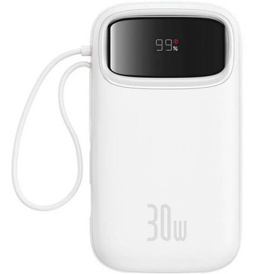 Батарея універсальна Baseus QPow2 20000mAh 30W, with 2*Type-C Cable, White (P10055009213-00) Вінниця - фото 8