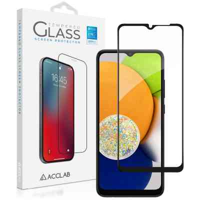 Скло захисне ACCLAB Full Glue Samsung A03 Black (1283126521621) Вінниця