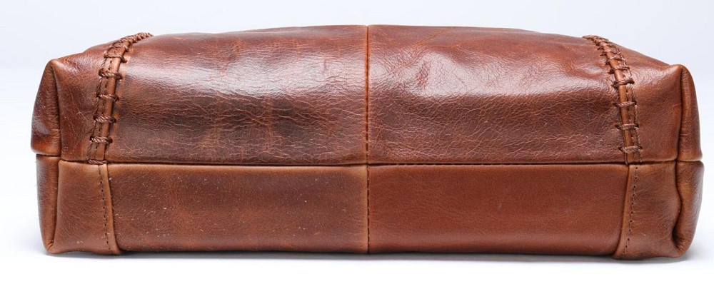 Сумка жіноча шкіряна на одне відділення Vintage 20052 Коричнева Київ - фото 4