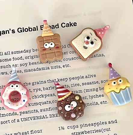 Магниты на холодильник десерты 5 шт милые магниты пончик кекс печенье набор Киев