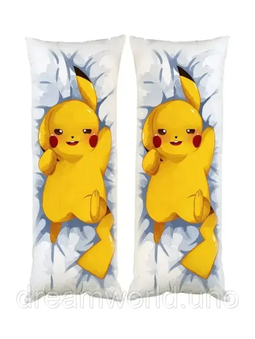 Подушка дакімакура Пікачу покемон декоративна ростова подушка для обіймання двостороння Харків - фото 1