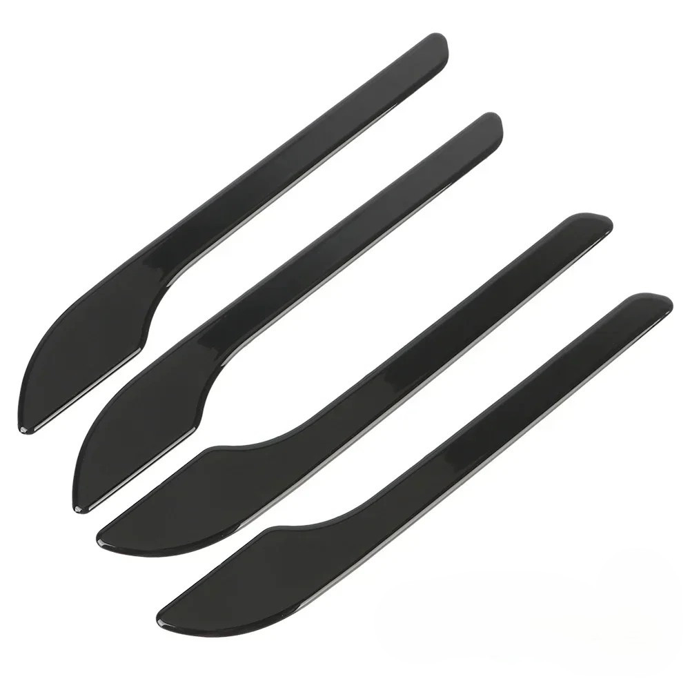 Чорні захисні наліпки на автомобільні ручки Aim Black Anti-scratch (для Tesla Model 3, Y, 4шт) Миколаїв - фото 1