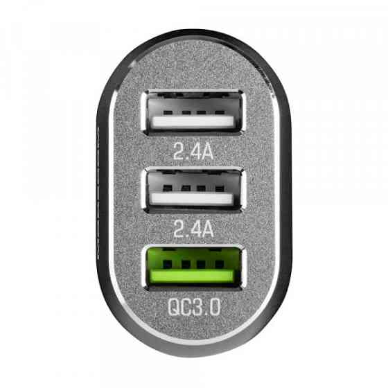 Автозарядка 3xUSB (3xUSB-A) QC3.0 2.4A біла Modecom (ZT-MC-CU3-05) Киев