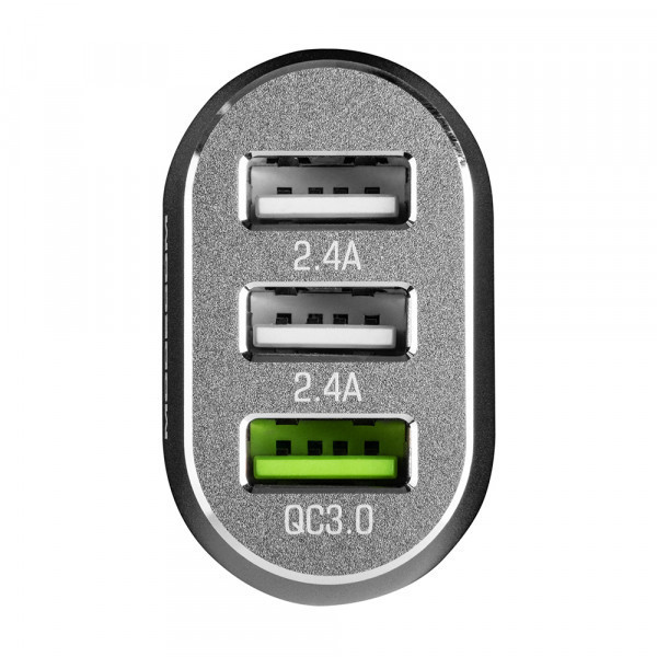 Автозарядка 3xUSB (3xUSB-A) QC3.0 2.4A біла Modecom (ZT-MC-CU3-05) Киев - изображение 3