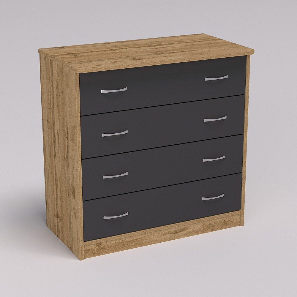 Комод Діана №1, Дуб Аппалачі/Антрацит, 800/440/800 Львів - фото 1