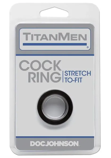Ерекційне кільце Doc Johnson Titanmen Tools - Cock Ring - Black Львів - фото 2