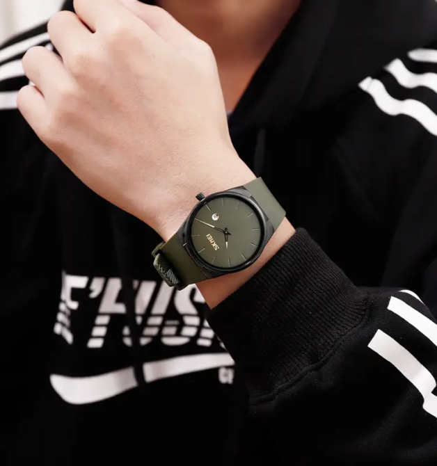 Наручний кварцовий годинник Skmei 1509 Зелений Вінниця - фото 5