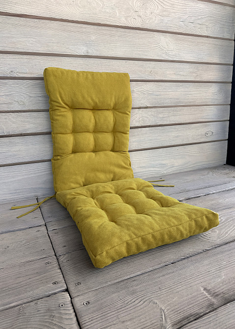 Подушка для стільців (40x120х7 см) подвійна Decorator Соро колір гірчичний 84-108 Київ - фото 2