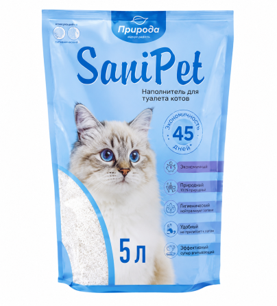 Наповнювач Sani Pet для котячого туалету силікагелевий 5 л Київ