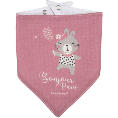 Слюнявчик Canpol babies Bonjour Paris 2 шт Розовый (26/900_pin) Винница - изображение 2