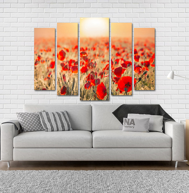 Модульная картина Поле Маки Art-62_5 Киев - изображение 2