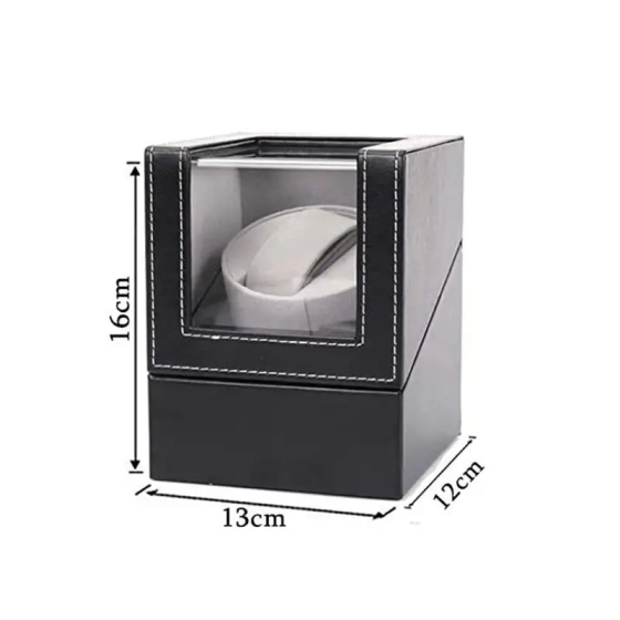 Скринька для підзаводу годинника Віндер тайммувер для 1-го годинника (Чорний із сірим) Вінниця