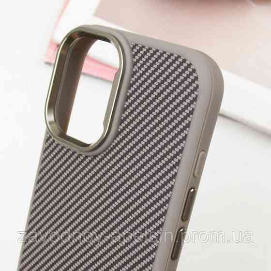Iphone 16 Защитный чехол Кевлар Карбон (серый) Одесса