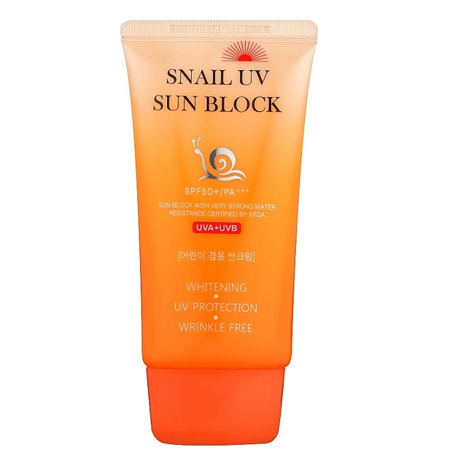 Солнцезащитный крем с муцином улитки Snail Uv Sun Block Cream SPF50+ Jigott 70 мл Киев - изображение 1