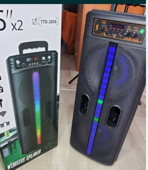 Блютуз колонка большая с микрофоном и RGB подсветкой TTD-2806. Харьков - изображение 8