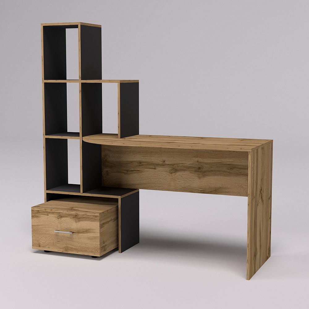 Стол письменный СП-1 №2, Дуб Аппалачи/Антрацит, 1500/550/1500 Львов - изображение 2