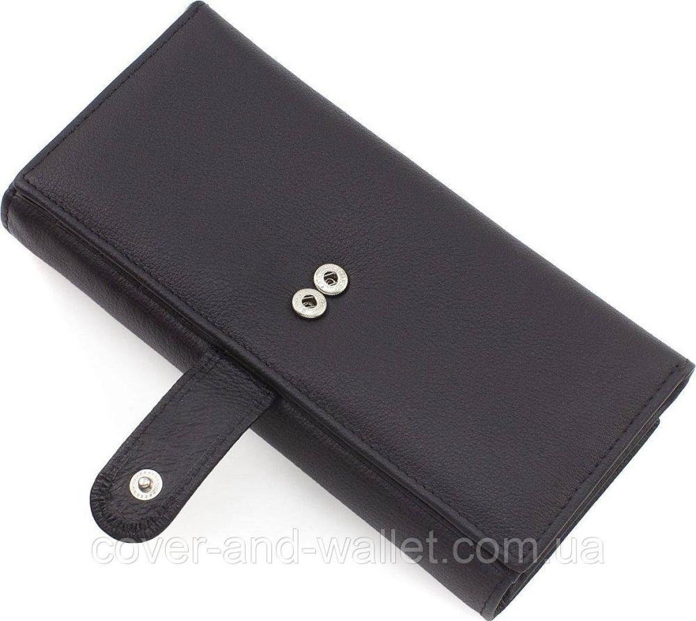 Женский кожаный кошелёк с визитницей из натуральной кожи на магнитной застежке Marco Coverna Киев - изображение 4