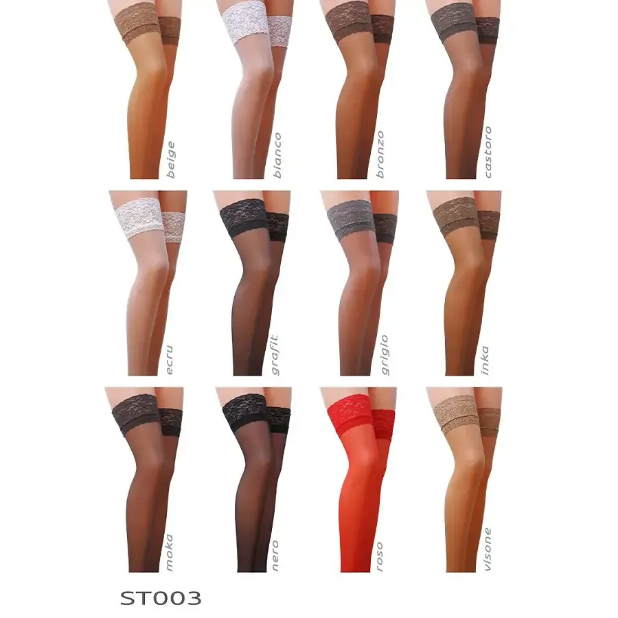 Панчохи Passion ST003 3/4 beige, класичні, на ажурній силіконовій резинці Львів - фото 3