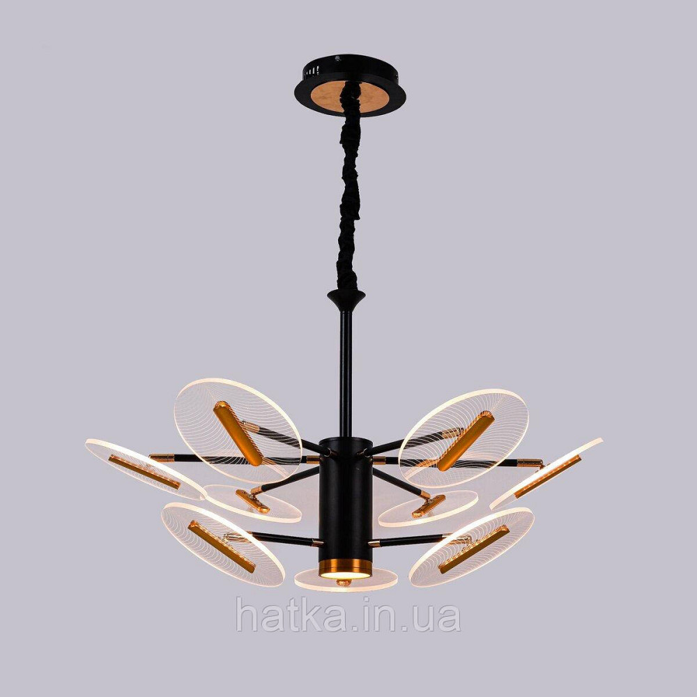 Люстра світлодіодна акрилова Sirius N 3713-B-6+3 (80W) Київ - фото 1