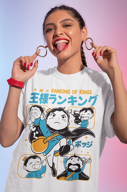 Футболка для мальчика аниме Каге Боджджи Хеавй Оусама оверсайз (рост от 165 до 180 ) Черний AnimeJ0373m Днепр - изображение 2