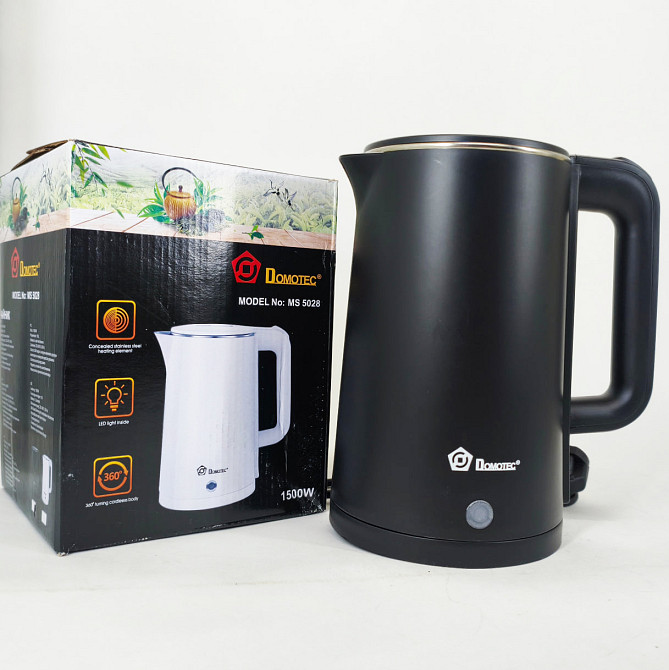 Електричні чайники якісні Domotec MS-5028 1.8л 1800Вт, Тихий електричний чайник, Електрочайник на кухню GN-34 Львів - фото 3