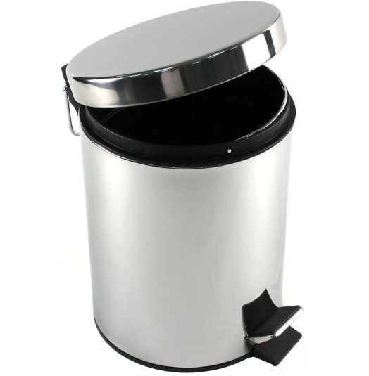 Ведро для мусора Gedy Argenta 3л с педалью (2609-13) Хром Винница - изображение 3