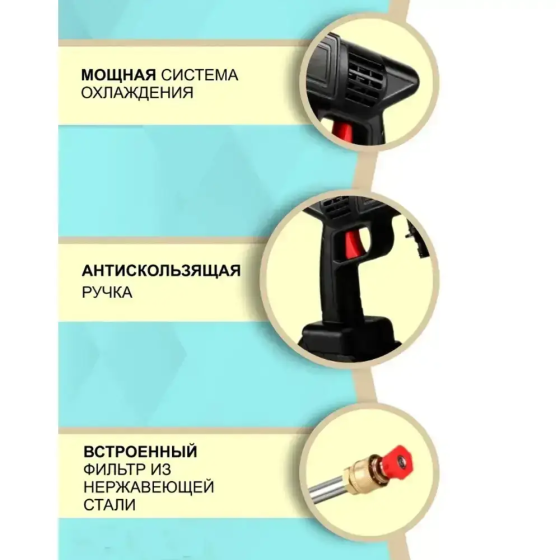 Мощная автомойка высокого давления 48V (2 аккумулятора) в кейсе Винница